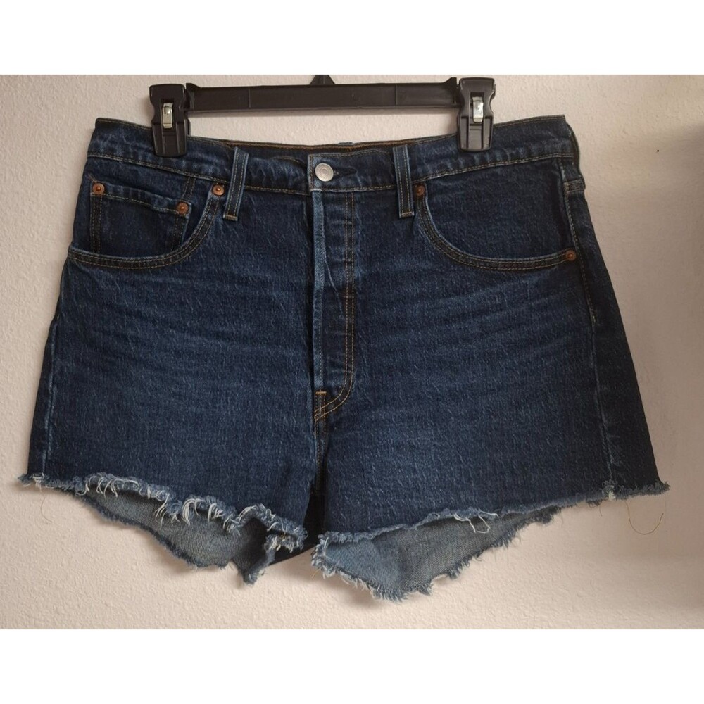 Women's Levi's 501 Button Fly Cut-Offs Denim Shorts Size 33 EXCELLENT!